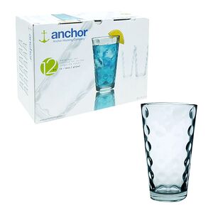 Anchor Hocking 12-Piece Domino Drinkware Set Clear 16oz Anchor Hocking 12-Piece Domino Drinkware Set Clear 16oz